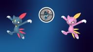 Regular and shiny Sneasel (Image via TPC)